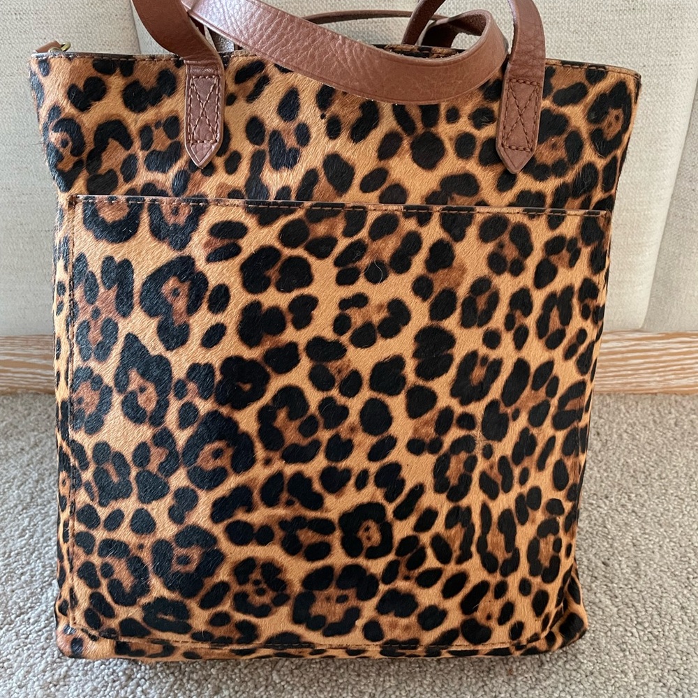 Madewell Mohair Leopard Medium Transport Tote